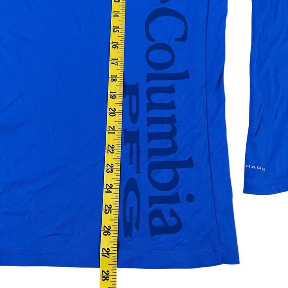 Columbia PFG Blue Long Sleeve Performance Fishing Shirt Men's Size Small - Picture 4 of 5